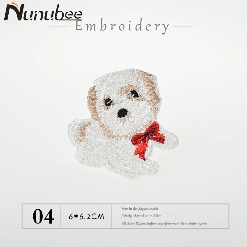 Nunubee Сделай Сам собака кошка патчи для одежды вышивка патч французские наклейки