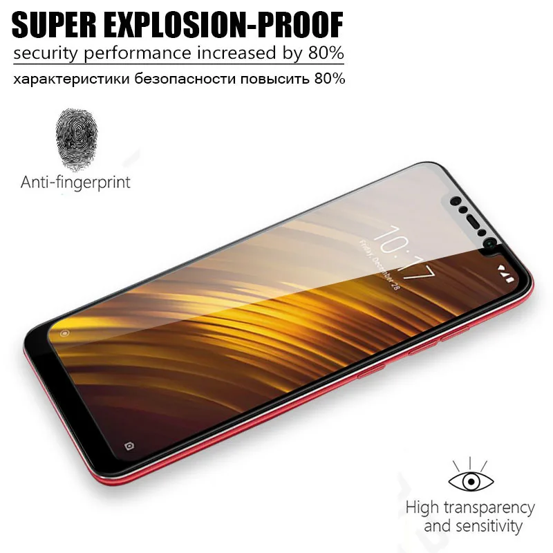 Защитное стекло с полным покрытием для Xiaomi Pocophone F1 защита экрана из закаленного