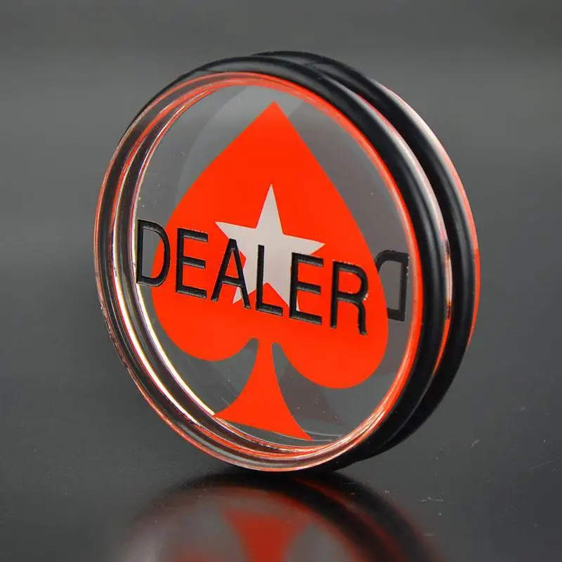 1 шт 3-дюймовый акриловый прессования покер карты гвардии Покер Дилер в покере