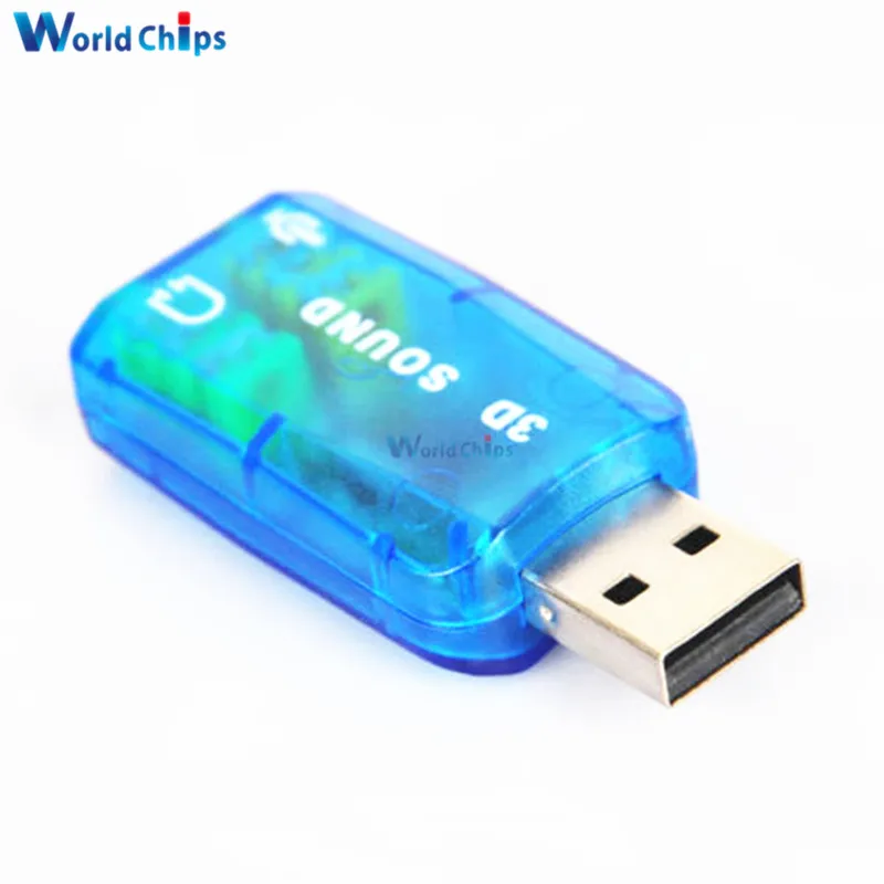Чипсет CM108 USB 2 0 в 3D адаптер для звуковой карты виртуальная Звуковая дорожка 5 1 CH |