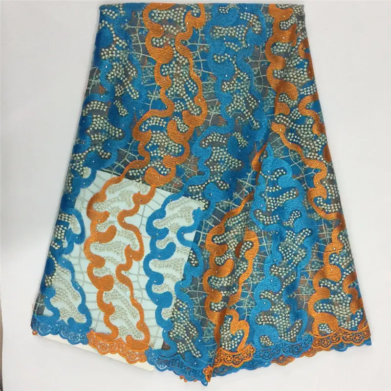 Кружевная ткань в африканском стиле 2017 кружевная с вышивкой нигерийском для