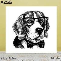 azsg learning dog clear stampsseals for scrapbooking diy card makingalbum silicone decoration crafts