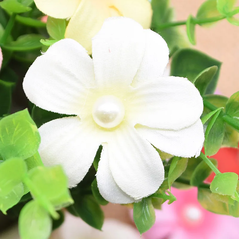 20/50Pcs 4.5cm Handmade Silk Petal Bead Flowers Artificial Daisy Multicolor Flower Heads for Wedding Bouquet Party Wreath Crafts | Дом и сад