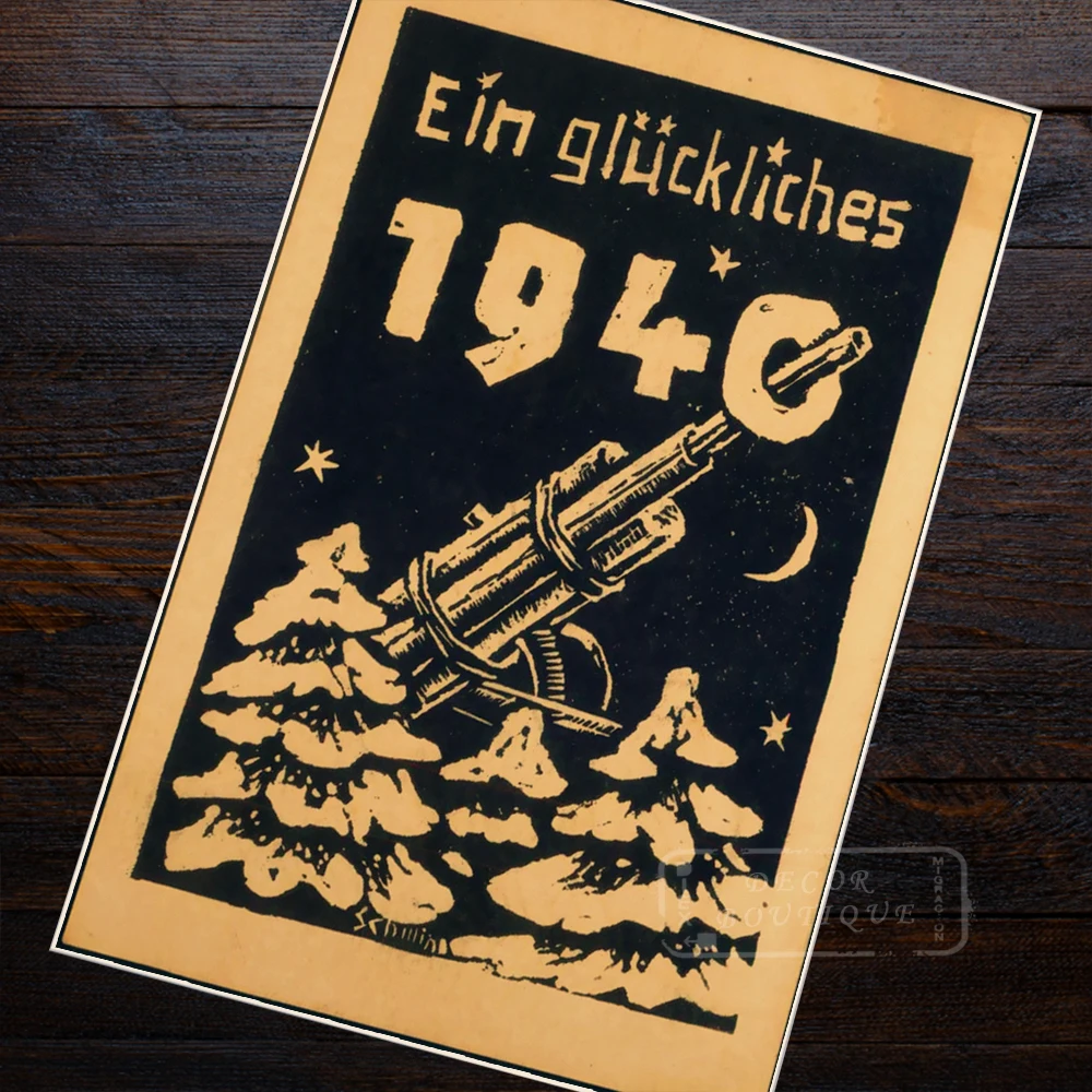 Винтажный WW2 мировая война 2 Немецкий vs Америка классический крафт плакат
