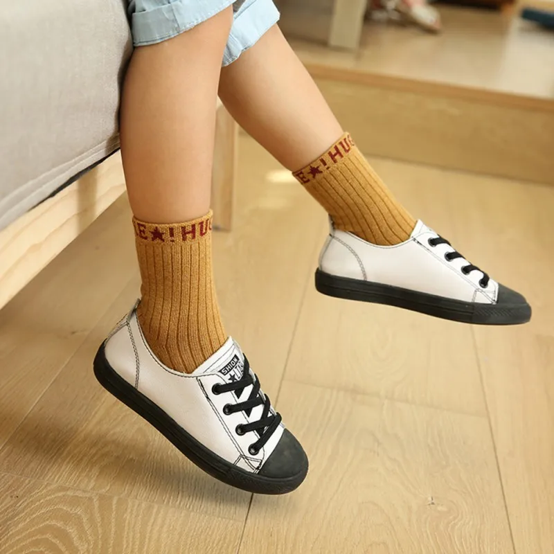 

5 Pairs Spring Autumn Newborn Baby Socks Unisex Kids Cotton Solid Color Floor Socks Child Kids Anti-Slip Keep Warm Socks 1-8Y