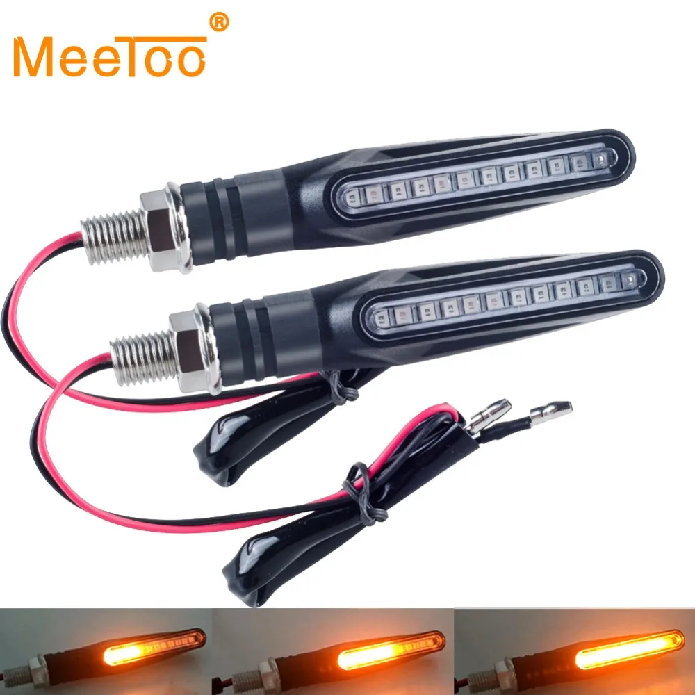 2 шт. Led clignotant moto универсальные Мерцающие светодиодные rcycle указатели поворота 12 В