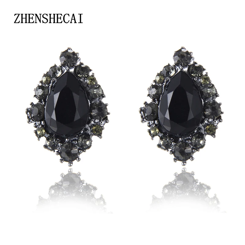 Новинка 2017 горячая распродажа серьги гвоздики стеклянные модные со стразами