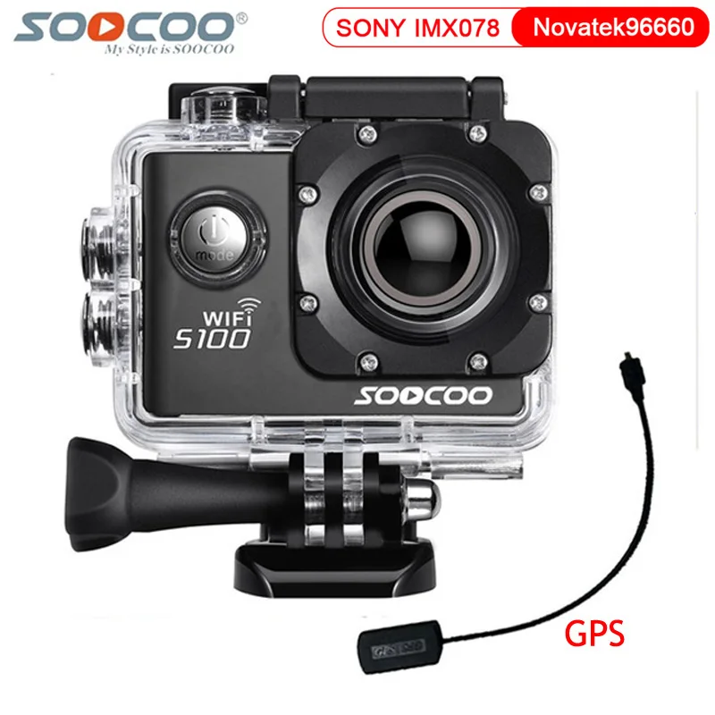 soocoo на S100 действие Камера Ultra HD 4 К Wi-Fi ntk96660 гироскоп стабилизатор GPS режим расширения Водонепроницаемый 30 м спортивные DV