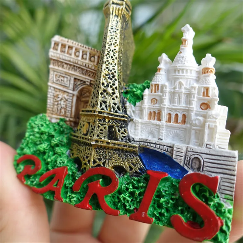 France Paris Eiffel Tower Arc de Triomphe Handmade 3D Resin Fridge Magnets Home Decor Souvenirs | Дом и сад
