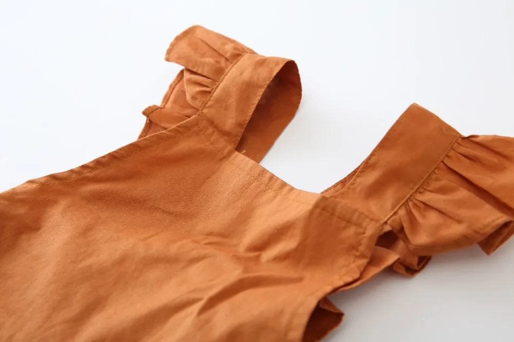 Kids Baby Girls Bowknot Dress Ruffles Bow Clothing Pumpkin Clothes Dresses for Brown Cute 1-5 Years Children | Детская одежда и