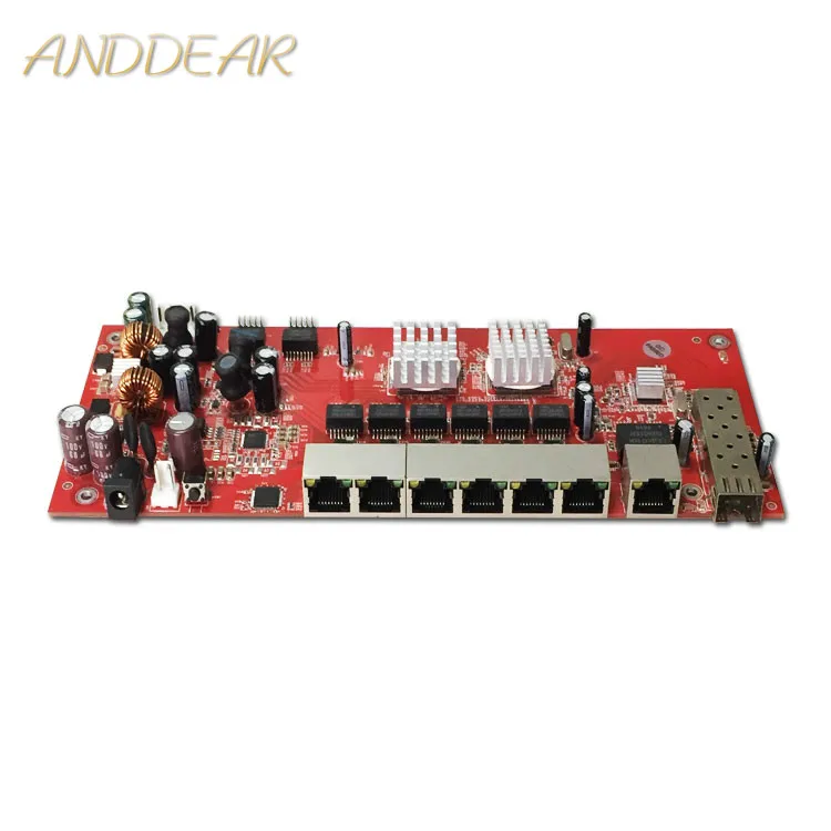 Промышленный коммутационный модуль с 9 портами gigabit SFP поддержкой моста Wi-Fi AF/AT