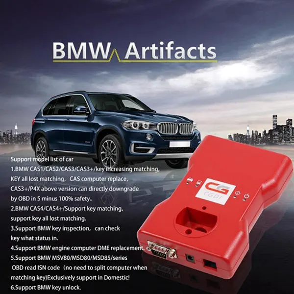 2019 CGDI Prog MSV80 для BMW автомобильный ключевой программатор CAS1/CAS2/CAS3/CAS3 +/CAS4 /CAS 4 +