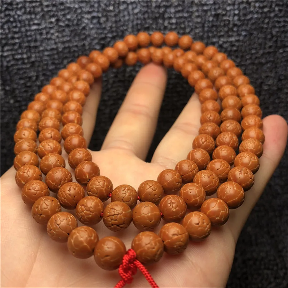 Оптом 10 мм натуральный Дракон весы Rudraksha 5 лепестков беззубый Бисер для мужчин и
