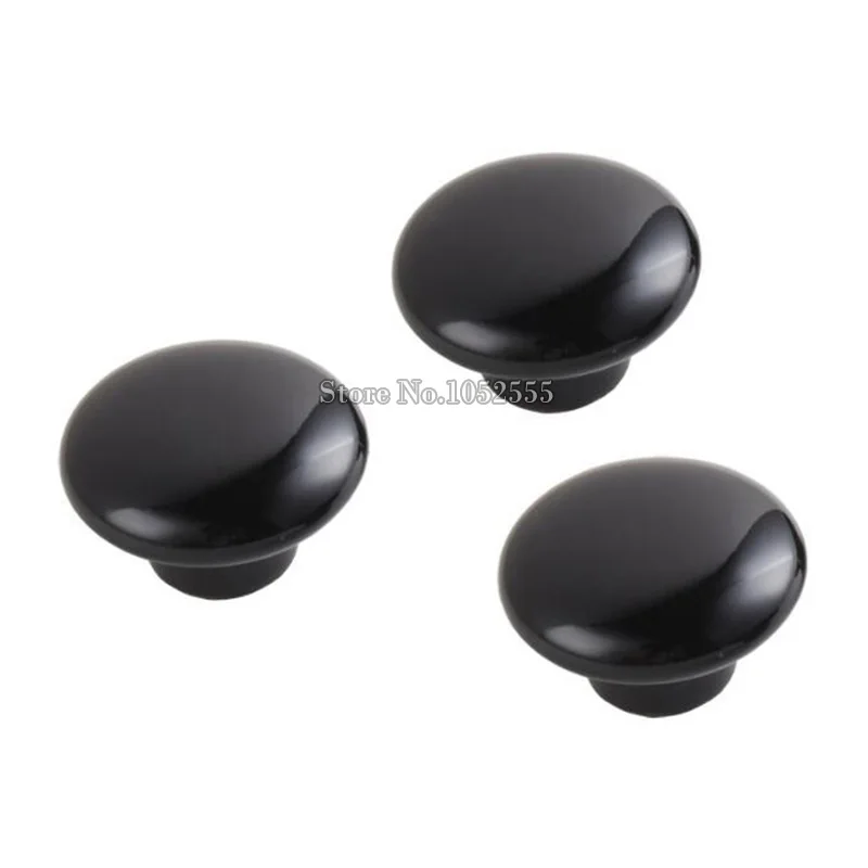 

Hotsale 10PCS Ceramic Door Handles Round Cabinet Knobs Cupboard Drawer Wardrobe Pull Knob Furniture Handle Knobs Black