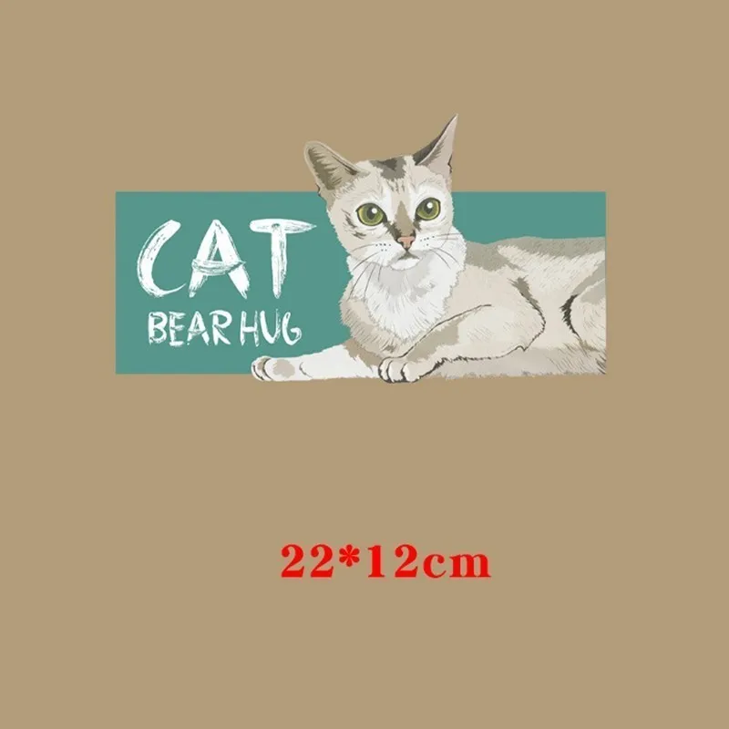 Наклейки для одежды милые кошки с очками Жетоны передачи тепла Новый дизайн Diy