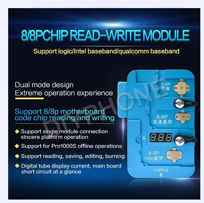 JC PRO1000S 8 8 P logic baseband EEPROM IC модуль для чтения и записи без удаления intel Чип Qualcomm для iPhone 8 8 P ремонт материнской платы - Цвет: 8 8P logic Baseband