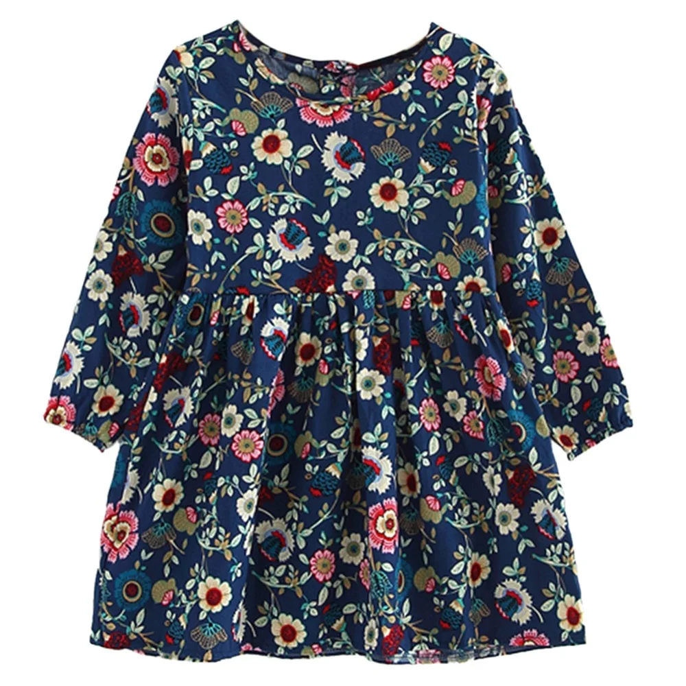 2018 весенне-летнее платье для девочек детская одежда с цветами праздничные платья