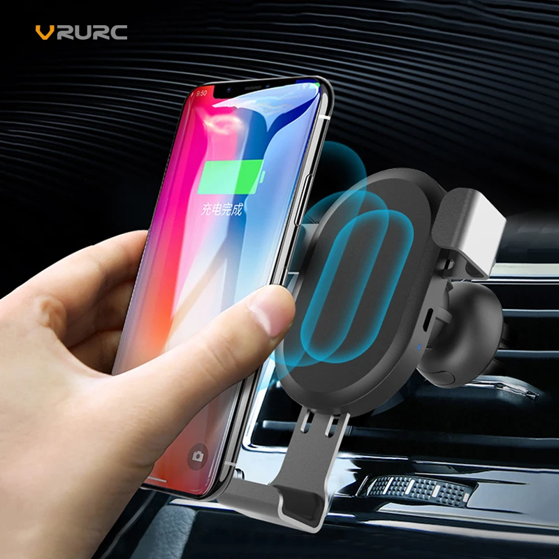 Vrurc Ци 10 Вт быстрый автомобиль Беспроводной Зарядное устройство для samsung S9 S8 QC 3 0