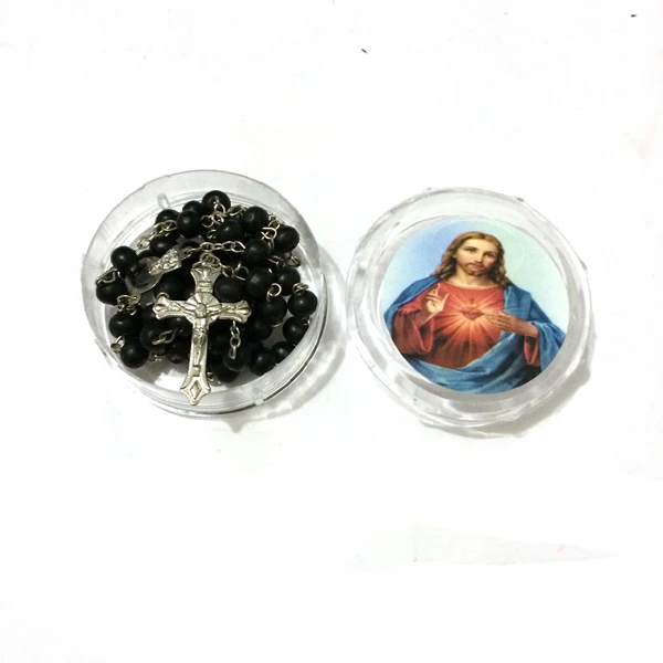 12 шт./лот разноцветное ожерелье с крестом Святого Бенедикта четки черные
