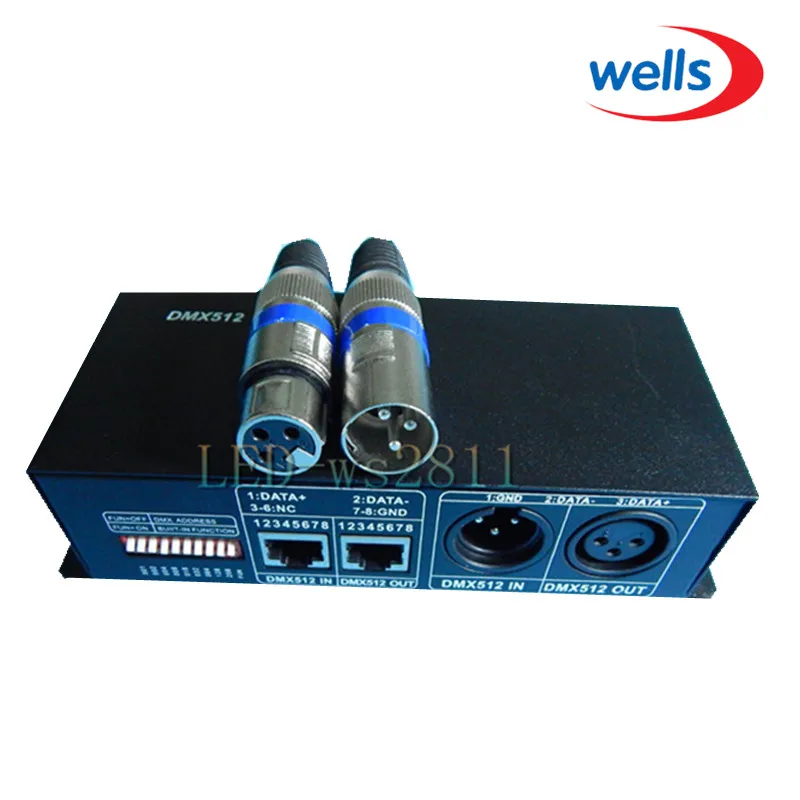 3 канала DMX декодер светодиодный Управление Для RGB 5050 3528 полосы светильник 12VDC