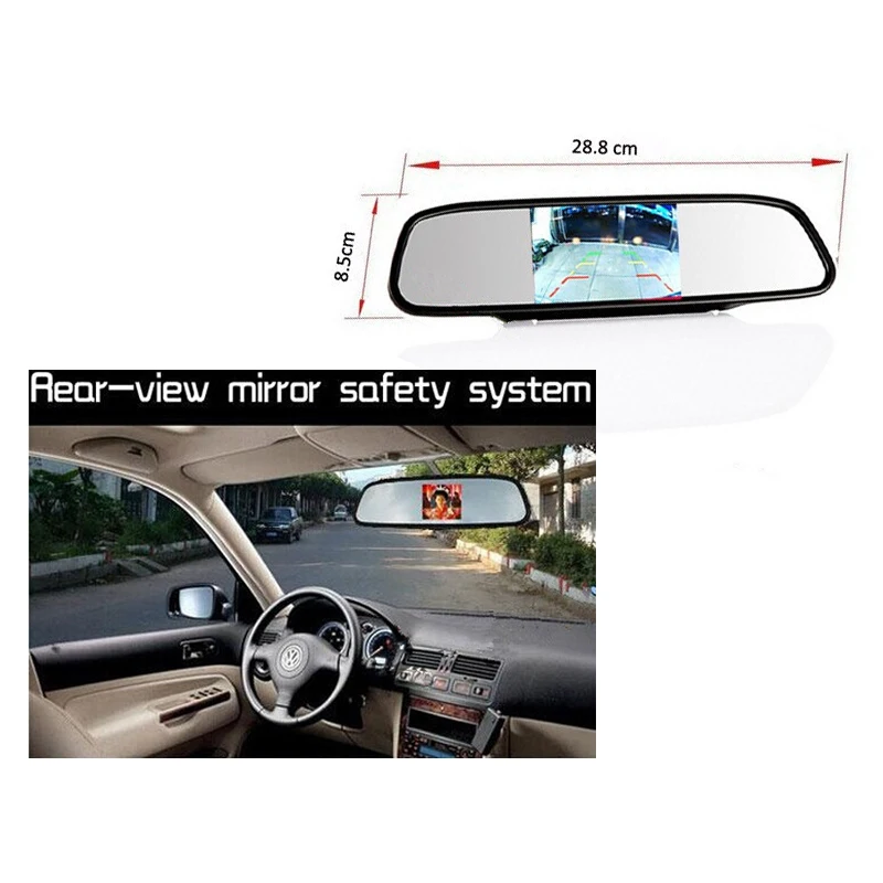 HD 800*480 DC 12V car Monitor for DVD Camera VCR 5&quot Color TFT LCD Car Rearview Mirror | Автомобили и мотоциклы