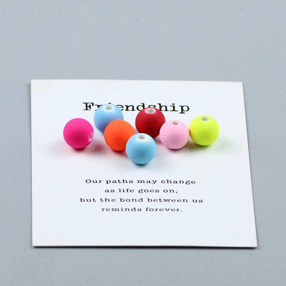 WLYeeS 100 шт./упак. акриловые резиновые бусины карамельного цвета 10 мм круглый шар