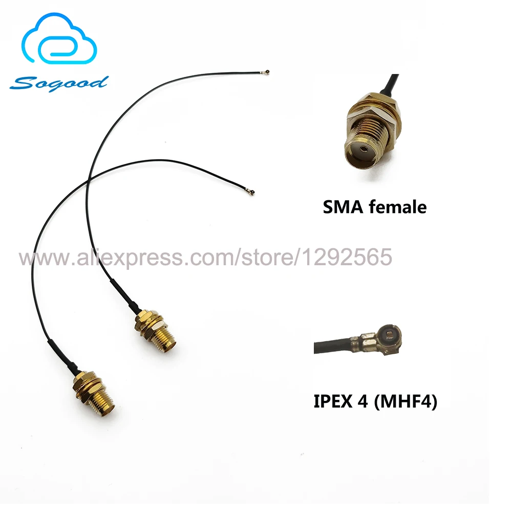 Кабель удлинитель IPEX4 на гнездо SMA Удлинительный кабель модель MHF4 для планшетов