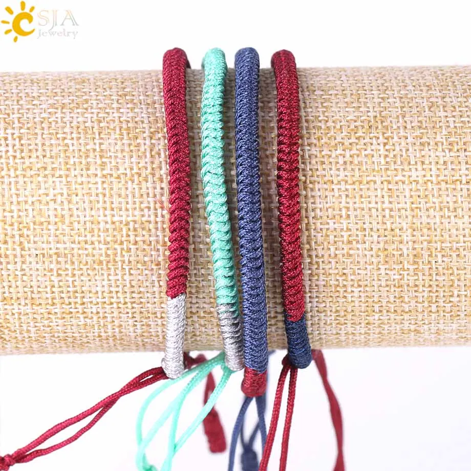 Женские и мужские браслеты-обручи CSJA браслет на удачу будды ручной работы с