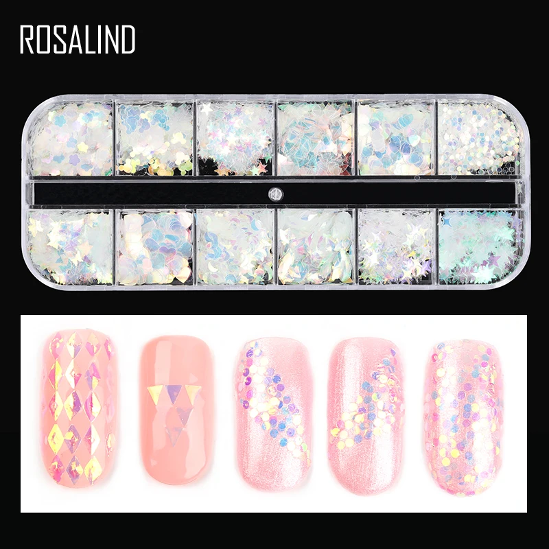 ROSALIND украшения для дизайна ногтей Шарм Пластик DIY маникюр блестки гель блеск