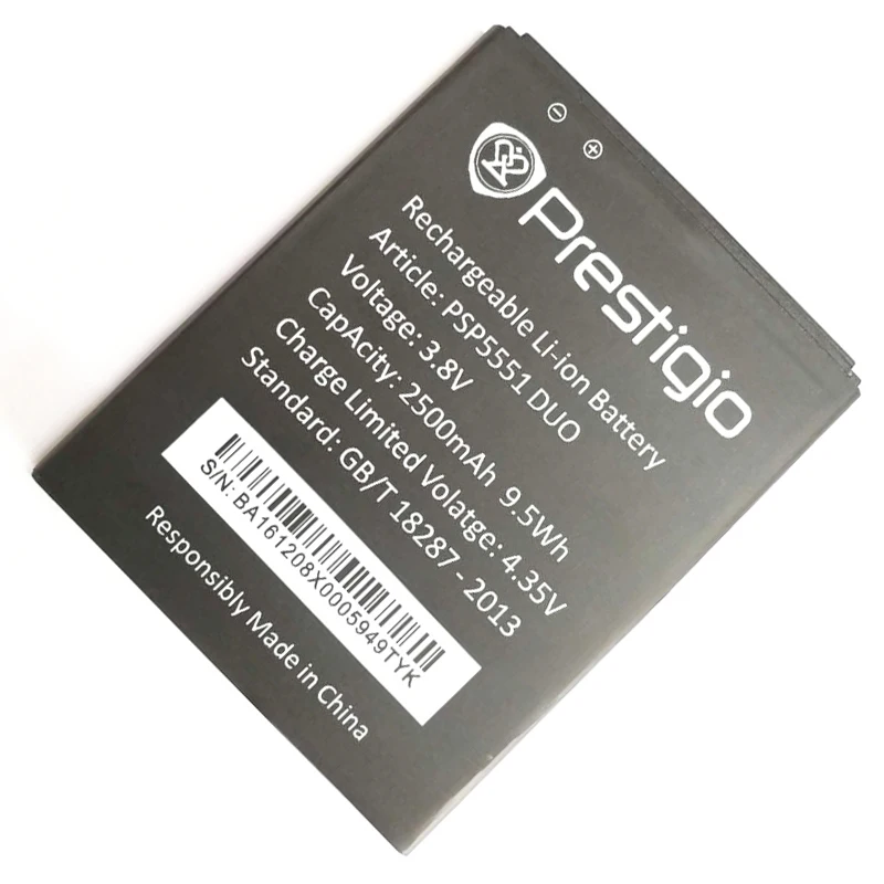 2500mAh Сменный аккумулятор для Prestigio Grace S5 LTE psp 5551DUO psp 5551 psp 5551 DUO Bateria батареи для мобильных телефонов