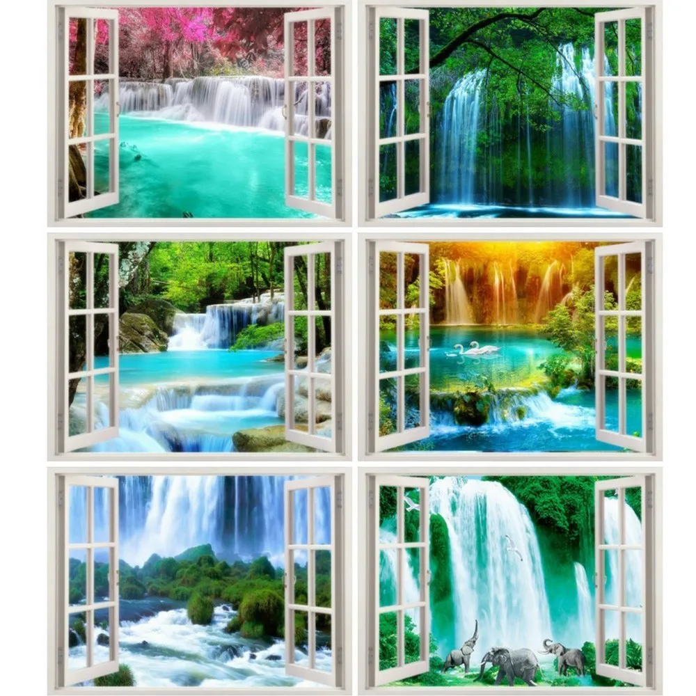 

Fezrgea 5D Diamond Painting Scenic Full Round Window Rhinestone Picture Embroidery Sale Diamond Mosaic Home Decor Gift DropShip