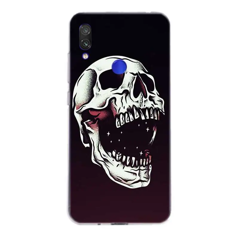Силиконовый чехол Super Skull для Xiaomi Redmi Y3 S2 Y2 Note 7 6 5 Pro 4 4X 5A 6A Pocophone F1 Mi 8 A2 lite 9 A1 |