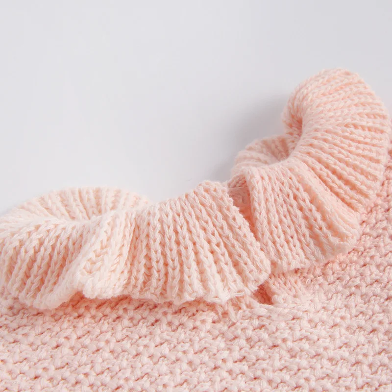 Одежда для маленьких девочек Осенний вязаный комплект детской одежды 100%