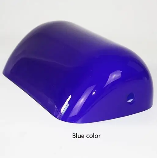 blue Светодиодная лампа ретро Винтаж зеленый/белый/синий/Янтарное цветное стекло лампа банкира крышка/банкиры абажуры - Body Color: blue