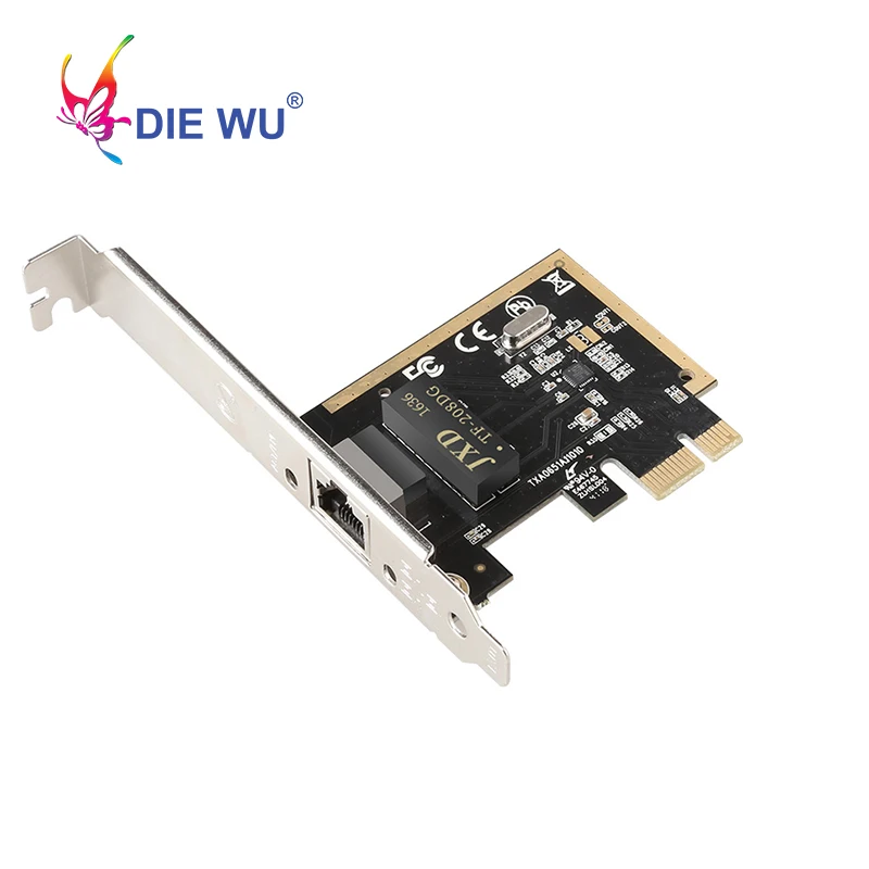 Настольный ПК DIEWU PCI Express гигабитная Lan-карта с Realtek RTL8111H PCIe 1X сетевой адаптер Ethernet