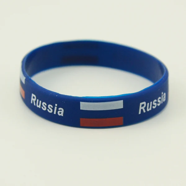 Тёмно-синий Болельщик браслет Россия Кубок мира Футбол Национальный флаг футбольный вентилятор аксессуары силиконовый браслет Черлидинг поставки подарки - Цвет: Тёмно-синий
