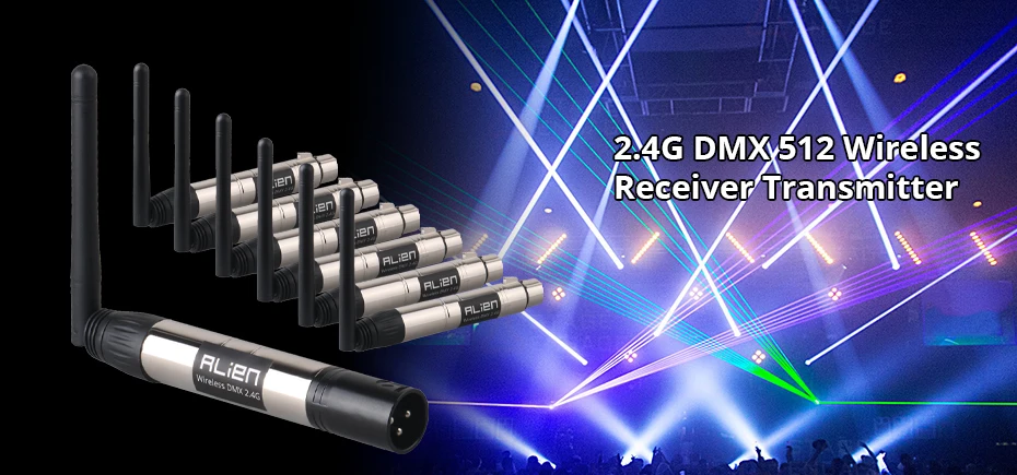 ALIEN 2,4G DMX512 Dfi беспроводной передатчик приемник контроллер с антенной для DJ Дискотека вечерние музыка DMX светодиодный сценический лазерный свет
