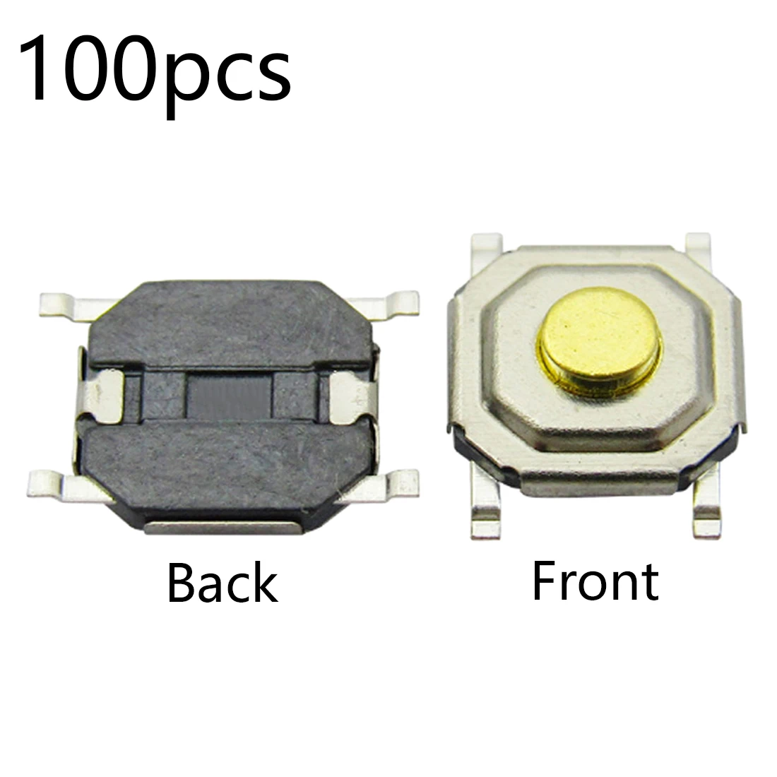 

Best-selling 100pcs Mini Micro Momentary Tactile Push Button Switch 4*4*1.5mm 4 Pin Keys Button