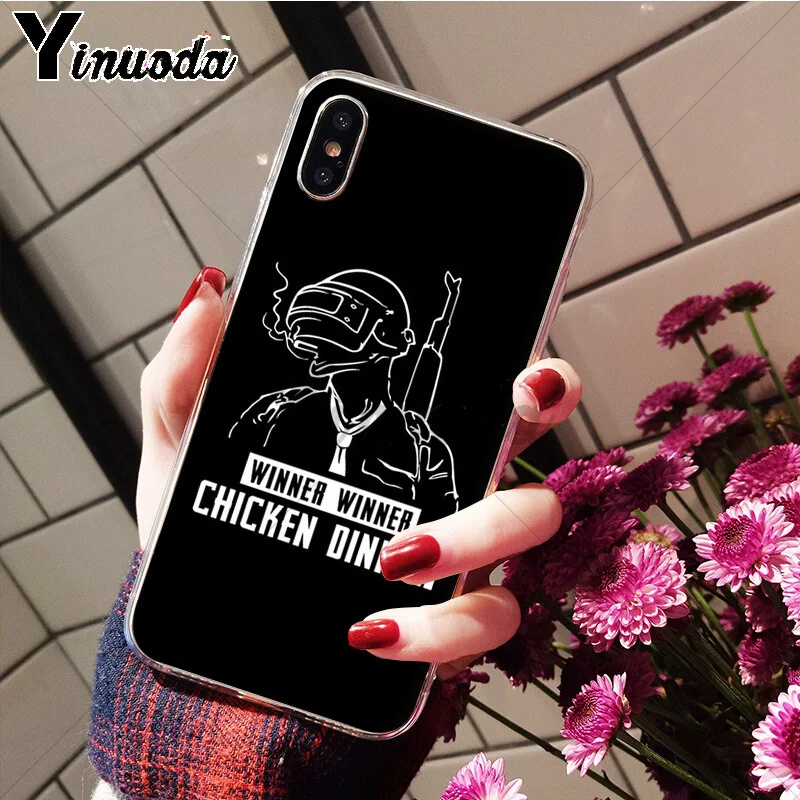 Yinuoda Playerunknown's Battlegrounds PUBG TPU чехол для телефона чехол для iPhone 8 7 6 6S Plus X XS MAX 5 5S SE XR мобильных телефонов