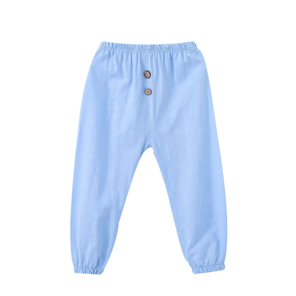 Light Blue SAGACE/однотонные шаровары для малышей; летние повседневные длинные штаны для девочек; детские штаны наивысшего качества для девочек; штаны для девочек; брюки для девочек - Цвет: Light Blue