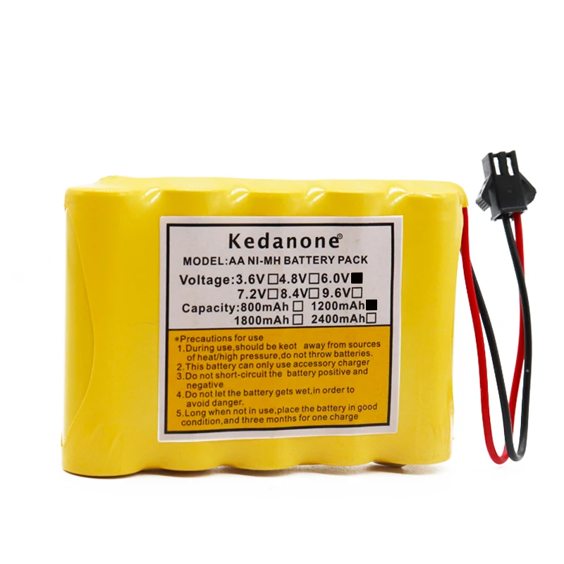 100% новая аккумуляторная батарея AA 6v 1200mAh Ni-MH Аккумуляторная для дистанционного