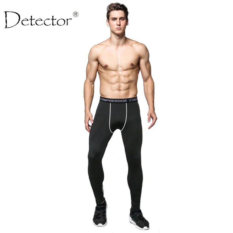 Мужские быстросохнущие колготки Detector для бега спортивные Леггинсы из молочного