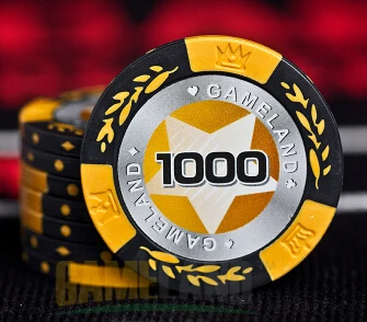 1000 10 pcs Супер дело! 14г фишки для покер 40*3.4мм Предназначен для русский казино- микросхем покера фишки- набор для покера нет деноминация - Цвет: 1000 10 pcs