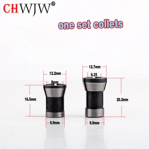 Цанговый патрон 1 шт., 1 комплект цанговых патронов 6,35 мм 8 мм, для гравировки, обрезки, электрического фрезерного станка