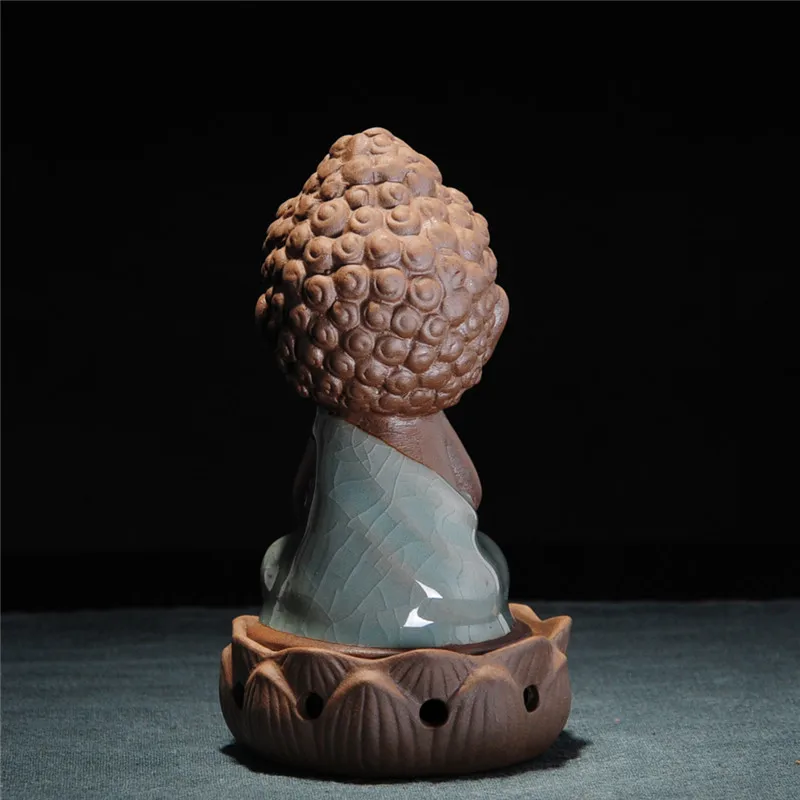 Керамическая курильница Будды фиолетовая для благовоний катушка башня пагода