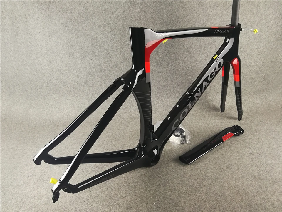 Красный Colnago концепция карбоновый полный Дорожный велосипед с 5800 R8000 группа и 454 dimple колесная