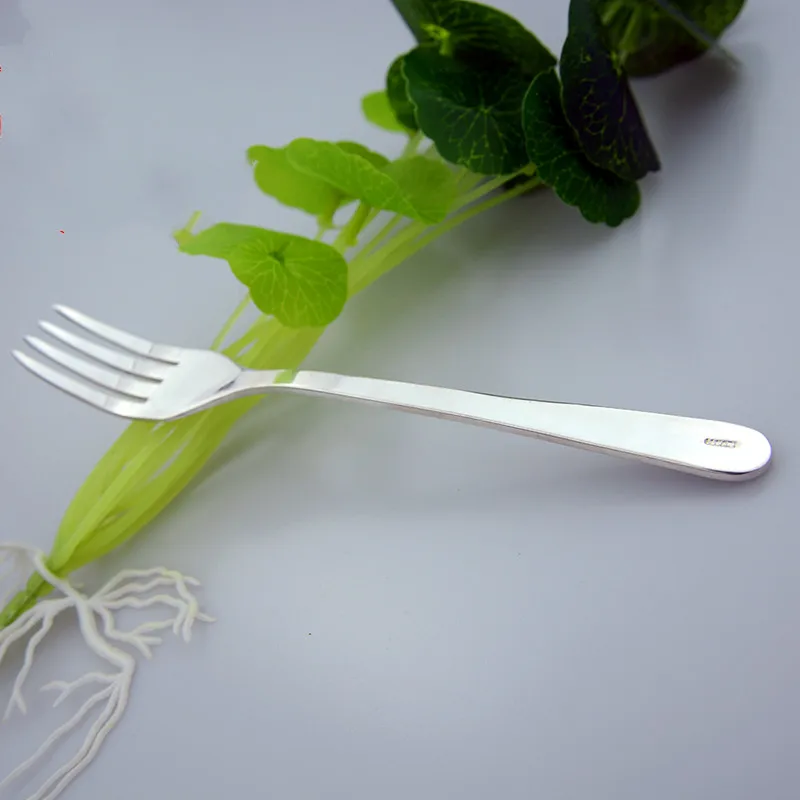 Набор столовых приборов ручной работы из чистого серебра 999 пробы набор трех