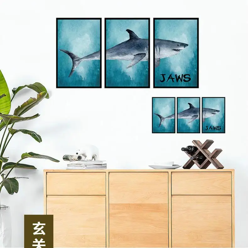 Креативные 3D челюсти фоторамка настенные декоративные наклейки гостиная