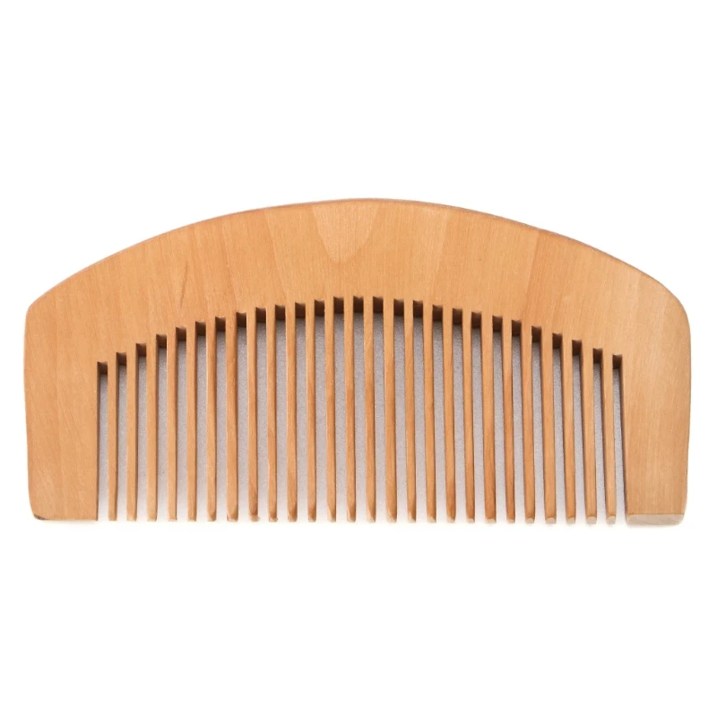 

Portable Peach Wood Comb Fine Tooth Head Massage Hair Care Beard Mustache Anti Static New