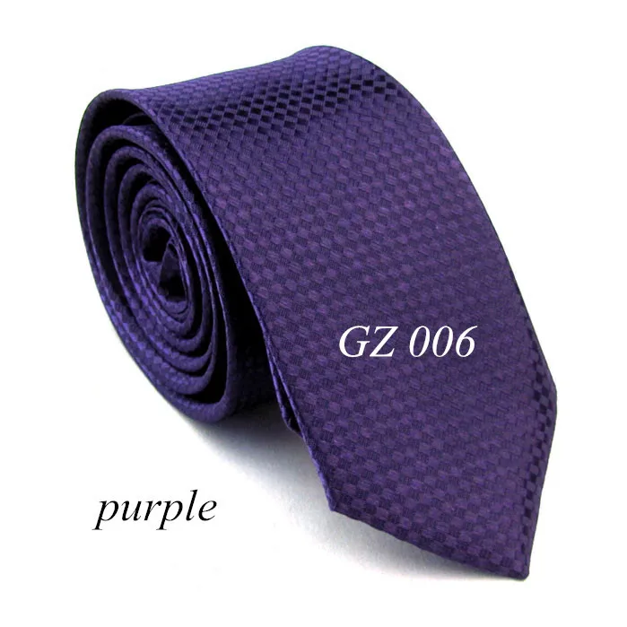 GZ 006 purple Новинка,, высокое качество, 5 см, мужской Клетчатый строгий галстук, для отдыха, тонкий узкий галстук со стрелкой, узкий галстук для свадебной вечеринки, бренд - Цвет: GZ 006 purple